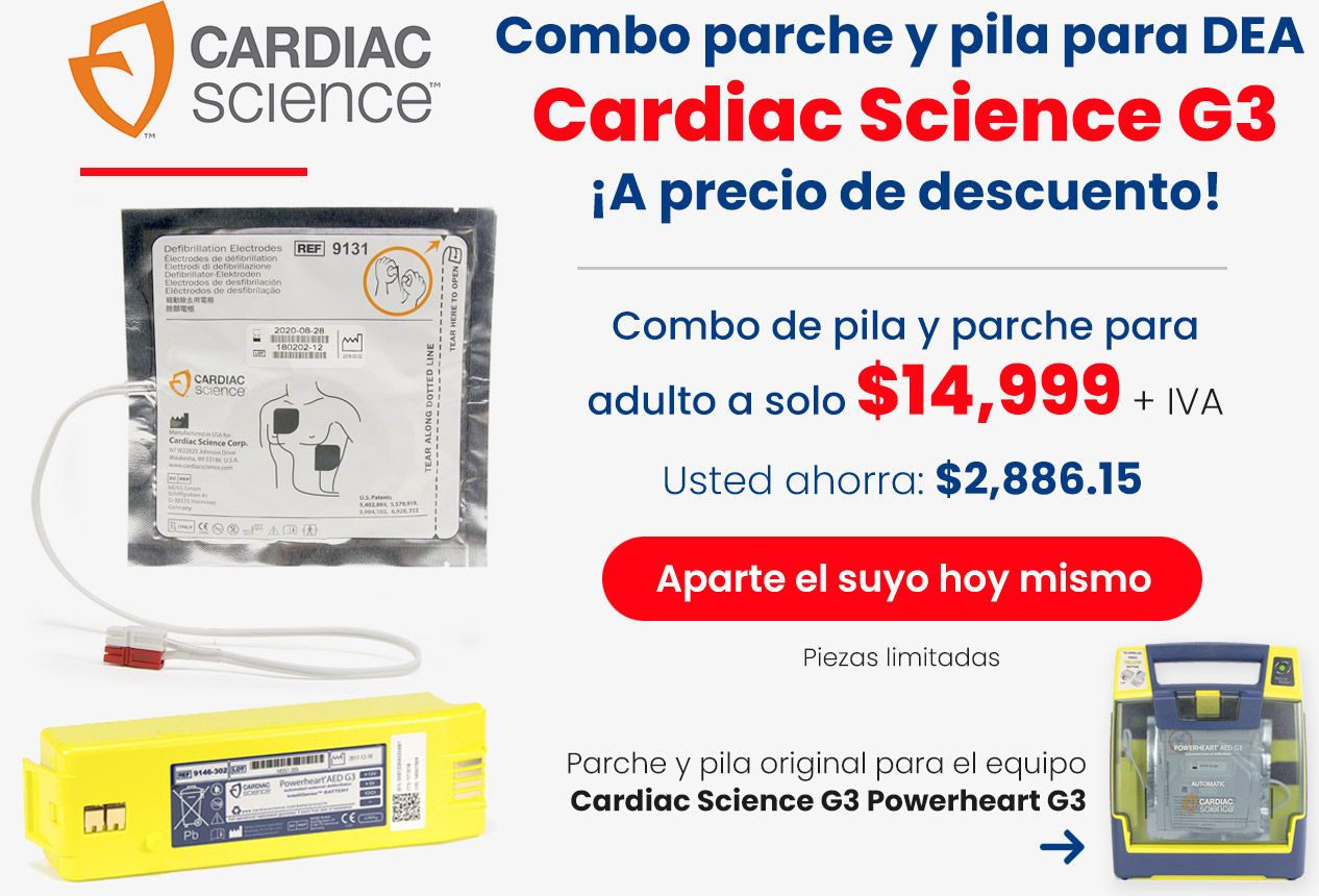 Desfi Depot, Combo parche y pila para DEA Cardiac Science G3